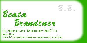 beata brandtner business card